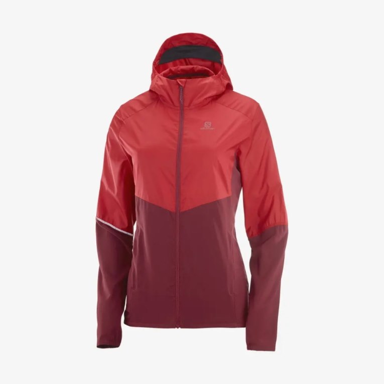 Chaquetas Shell Salomon Agile Viento Mujer Rojos | MX XIFN197